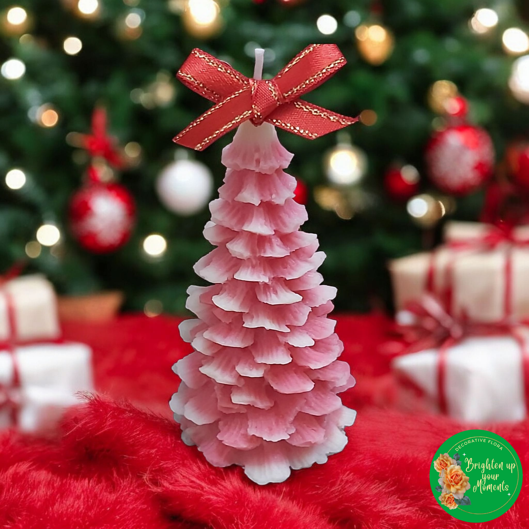 Christmas Tree Scented Candles Red